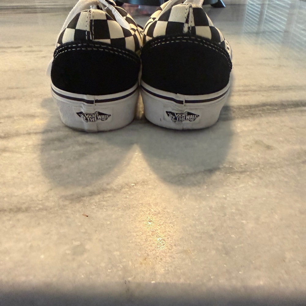 Vans Low-Top Black and White Checker Sneakers - Picture 4 of 6